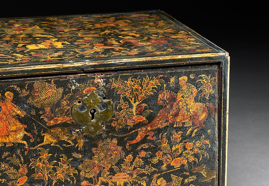 Lacquer writing cabinet, India, early 17th century (Museum no. EA1978.129)