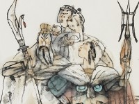 Detail of Heroes from The Water Margin, by Shi Dawei, Shanghai, 2003 (Museum No: EA2007.194)