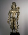 Fig. 17.  Standing Avalokitesvara. Brass with silver and copper inlay. H. 100 cm. Pritzker Collectio. © Hughes Dubois