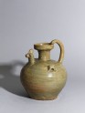 Greenware ewer with chicken head spout