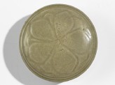 Greenware circular box and lid with flower decoration