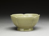 Greenware lobed bowl