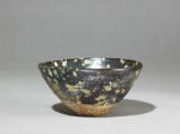 Black ware tea bowl with 'tortoiseshell' glazes (EA1956.740)