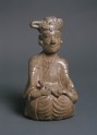 Greenware burial figure of woman and child