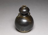 Black ware vase in double-gourd form