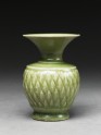 Greenware vase with diamond-shapes