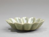 Greenware dish with fluted sides