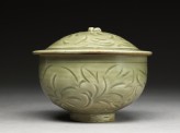 Greenware bowl with floral design