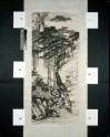 Landscape with a waterfall and trees