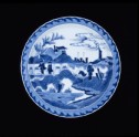 Plate with 'Deshima Island' theme