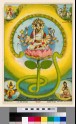 The goddess Gayatri sitting on a lotus