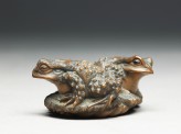 Netsuke in the form of two toads on a sandal