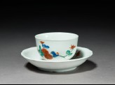 Cup and saucer with chrysanthemum sprays