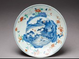 Plate with river scene