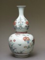 Bottle in double-gourd form with birds and peonies