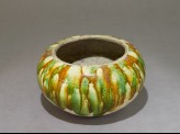 Bowl with three-colour glaze