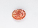 Oval bezel seal with Tughrā inscription (EA1980.36)