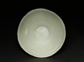 White ware dish with lotus decoration