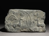 Block of building material with confronted deer (EA1983.235)
