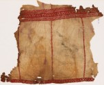 Textile fragment from a tunic with geometric bands