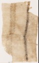 Textile fragment with bands of leaves and spiral trees (EA1984.112)