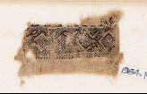 Textile fragment with hooked chevrons