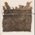Textile fragment with inverted hooks and half-diamond-shapes