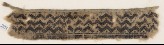 Textile fragment with chevrons and circles