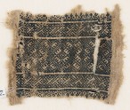 Textile fragment with rectangle and linked diamond-shapes (EA1984.202)
