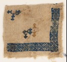 Textile fragment with linked and interlaced diamond-shapes (EA1984.210)