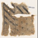 Textile fragment with diagonal stripes and crested birds (EA1984.223)