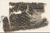 Textile fragment with grid of diamond-shapes
