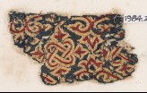 Textile fragment with knotted interlace, trefoils, and leaves (EA1984.267)