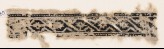 Textile fragment with linked scroll and rosettes
