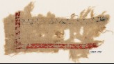 Textile fragment with zigzags