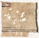 Textile fragment with bands of S-shapes, X-shapes, and diamond-shapes