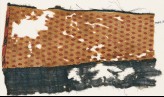 Textile fragment with flowers and lozenges