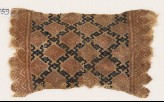 Textile fragment with linked diamond-shapes (EA1984.459)