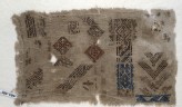 Sampler fragment with diamond-shapes and chevrons (EA1984.495)