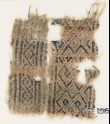 Textile fragment with diamond-shapes and hooks (EA1984.506)