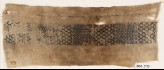 Textile fragment with band of diamond-shapes and chevrons