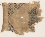 Textile fragment with squares and diamond-shapes