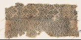 Textile fragment with interlacing chevrons and Maltese crosses