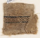Textile fragment with stepped diamond-shapes, possibly from a money pouch