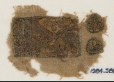 Textile fragment with two trefoils and rows of circles (EA1984.581)