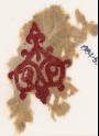 Textile fragment with tendrils and trefoil peak