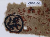 Textile fragment with lions