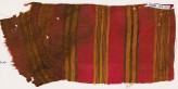 Textile fragment with striped bands