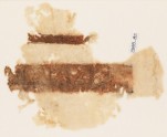 Textile fragment with band of kufic inscription and vine with tendrils