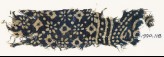 Textile fragment with rosettes, dots, and lobed squares